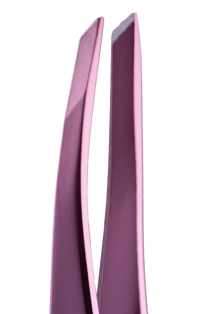 ZOLA Professional beveled tweezers for eyebrows LIGHT PINK