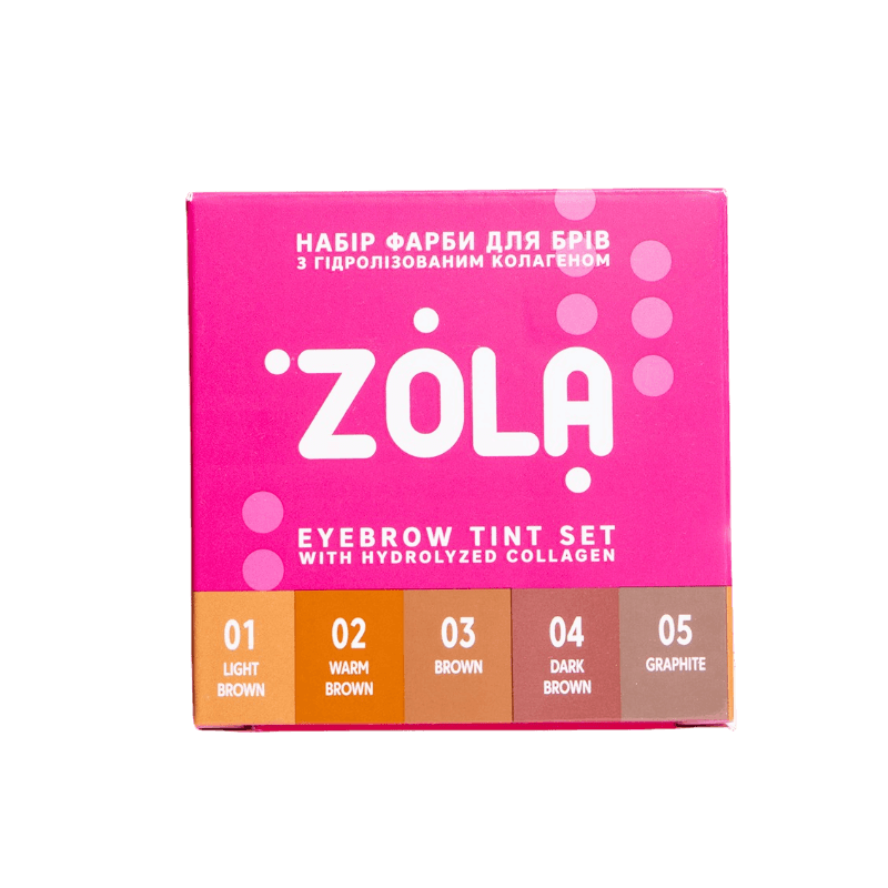 ZOLA Set of Eyebrow Tint With Collagen 5x15ml (5 colors and oxidant)