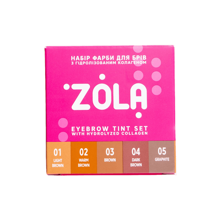 ZOLA Set of Eyebrow Tint With Collagen 5x15ml (5 colors and oxidant)
